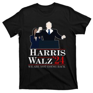 Harris Waltz We Are Not Going Back Kamala Harris 2024 T-Shirt