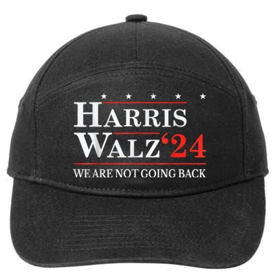 Harris Waltz We Are Not Going Back Kamala Harris 2024 7-Panel Snapback Hat