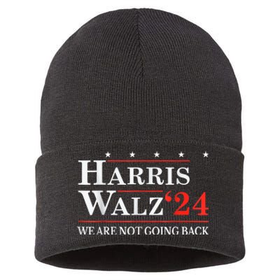 Harris Waltz We Are Not Going Back Kamala Harris 2024 Sustainable Knit Beanie