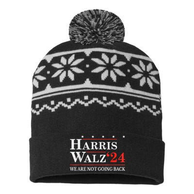 Harris Waltz We Are Not Going Back Kamala Harris 2024 USA-Made Snowflake Beanie