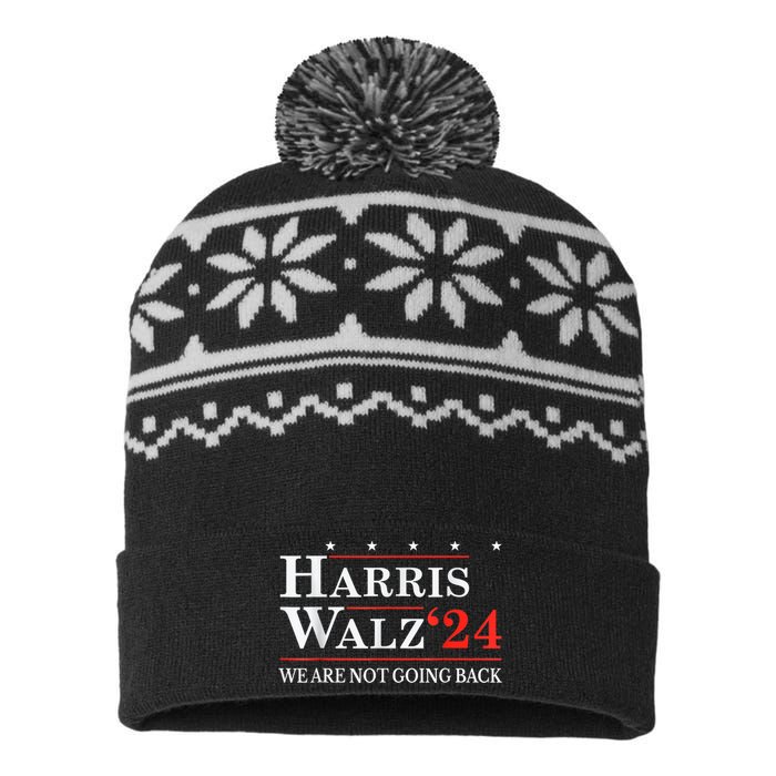 Harris Waltz We Are Not Going Back Kamala Harris 2024 USA-Made Snowflake Beanie