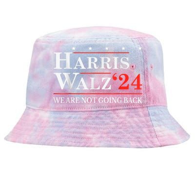 Harris Waltz We Are Not Going Back Kamala Harris 2024 Tie-Dyed Bucket Hat