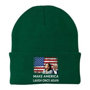 Harris Waltz Walz 2024 Make America Laugh Once Again Knit Cap Winter Beanie