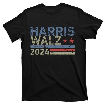 Harris Walz Waltz 2024 Retro Vintage Distressed Design T-Shirt