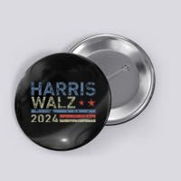 Harris Walz Waltz 2024 Retro Vintage Distressed Design Button