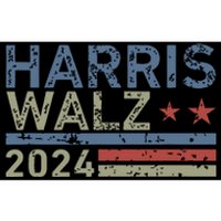 Harris Walz Waltz 2024 Retro Vintage Distressed Design Bumper Sticker