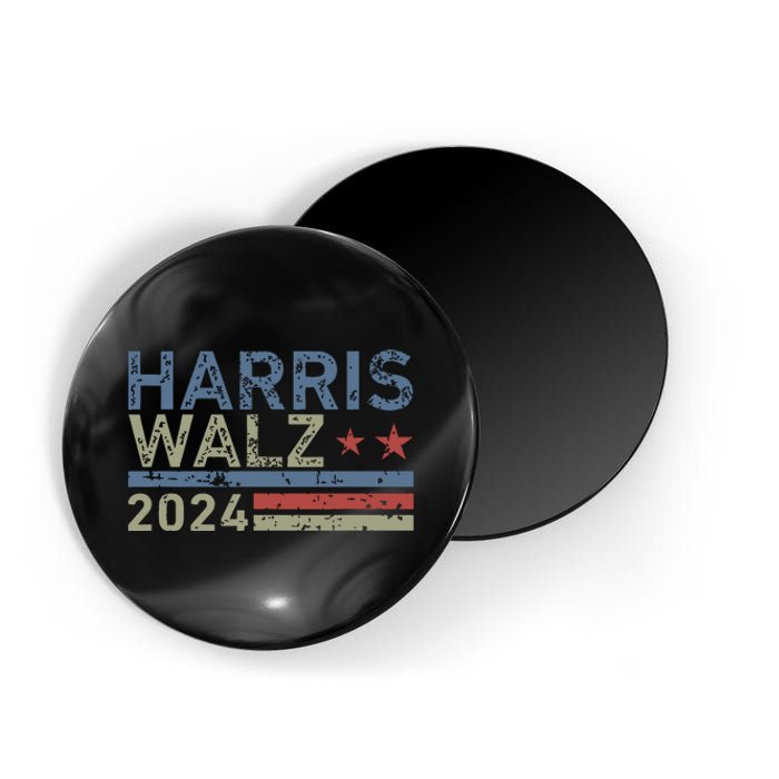 Harris Walz Waltz 2024 Retro Vintage Distressed Design Magnet