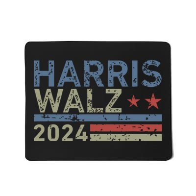 Harris Walz Waltz 2024 Retro Vintage Distressed Design Mousepad