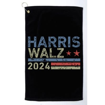 Harris Walz Waltz 2024 Retro Vintage Distressed Design Platinum Collection Golf Towel