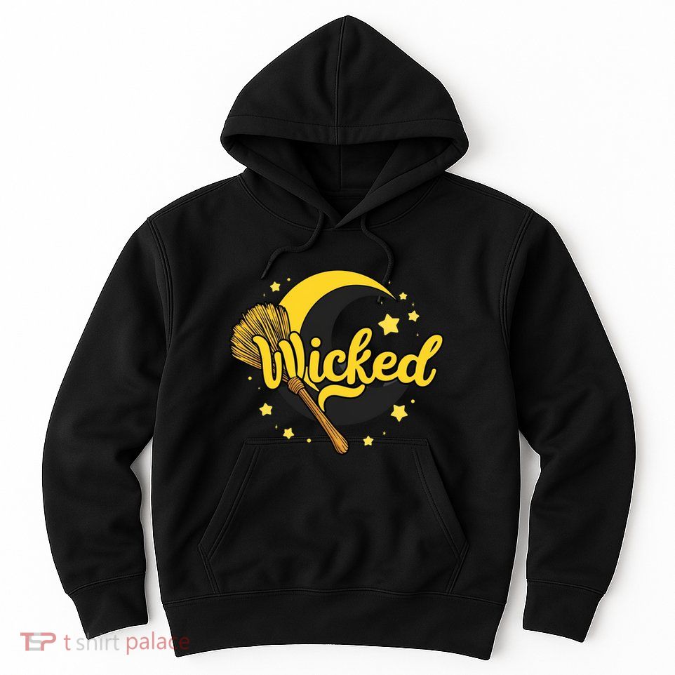 Halloween Wicked Witch Broom Retro Spooky Hoodie