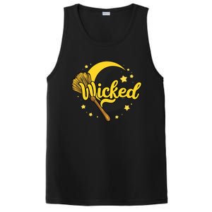 Halloween Wicked Witch Broom Retro Spooky PosiCharge Competitor Tank