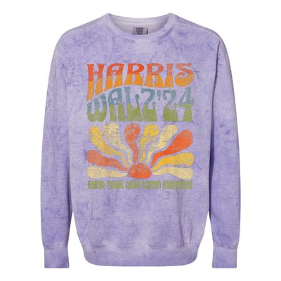 Harris Walz Waltz 2024 Mind Your Own Damn Business Colorblast Crewneck Sweatshirt