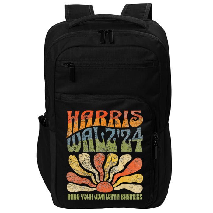 Harris Walz Waltz 2024 Mind Your Own Damn Business Impact Tech Backpack