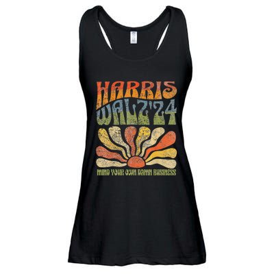 Harris Walz Waltz 2024 Mind Your Own Damn Business Ladies Essential Flowy Tank