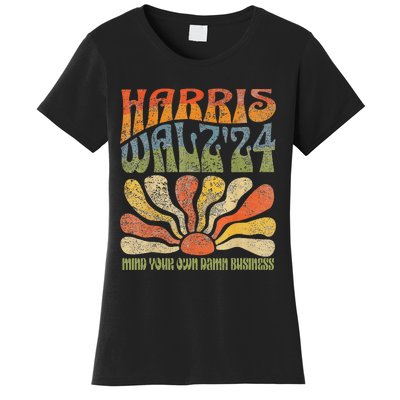 Harris Walz Waltz 2024 Mind Your Own Damn Business Women's T-Shirt