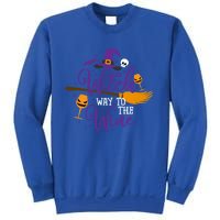 Halloween Witch Way To The Wine Great Gift Sweatshirt