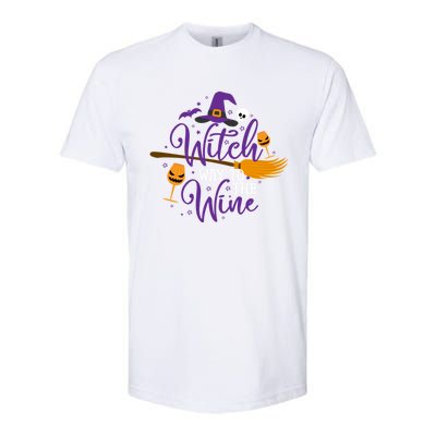 Halloween Witch Way To The Wine Great Gift Softstyle® CVC T-Shirt