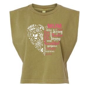 Heart With Words Of Kindness Mother's Day Gift Design For Mum Garment-Dyed Women's Muscle Tee