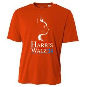 Harris Walz Waltz 2024 Election Funny Cat Ladies For Kamala Meaningful Gift Cooling Performance Crew T-Shirt