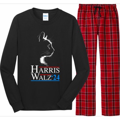 Harris Walz Waltz 2024 Election Funny Cat Ladies For Kamala Meaningful Gift Long Sleeve Pajama Set