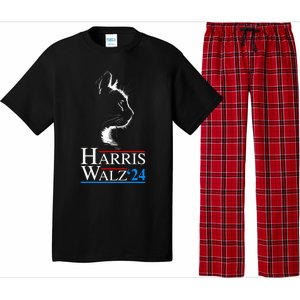 Harris Walz Waltz 2024 Election Funny Cat Ladies For Kamala Meaningful Gift Pajama Set