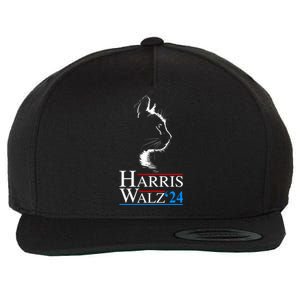 Harris Walz Waltz 2024 Election Funny Cat Ladies For Kamala Meaningful Gift Wool Snapback Cap