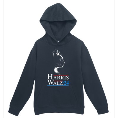 Harris Walz Waltz 2024 Election Funny Cat Ladies For Kamala Meaningful Gift Urban Pullover Hoodie