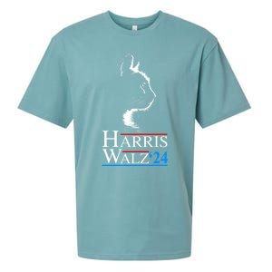 Harris Walz Waltz 2024 Election Funny Cat Ladies For Kamala Meaningful Gift Sueded Cloud Jersey T-Shirt