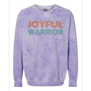 Harris Walz Waltz 2024 Kamala Harris Tim Walz Joyful Warrior Gift Colorblast Crewneck Sweatshirt