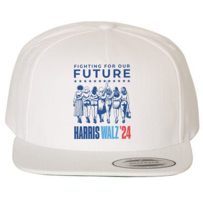 Harris Walz Waltz 2024 Harris Walz Future Button Election Wool Snapback Cap