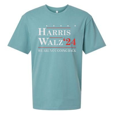 Harris Waltz We Are Not Going Back Kamala Harris 2024 Sueded Cloud Jersey T-Shirt