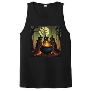 Halloween Witch Witches Gather Fall Casual PosiCharge Competitor Tank