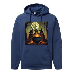 Halloween Witch Witches Gather Fall Casual Performance Fleece Hoodie