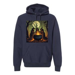 Halloween Witch Witches Gather Fall Casual Premium Hoodie