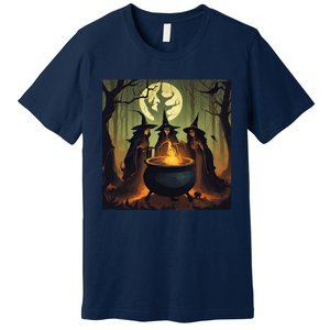 Halloween Witch Witches Gather Fall Casual Premium T-Shirt