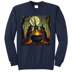 Halloween Witch Witches Gather Fall Casual Tall Sweatshirt