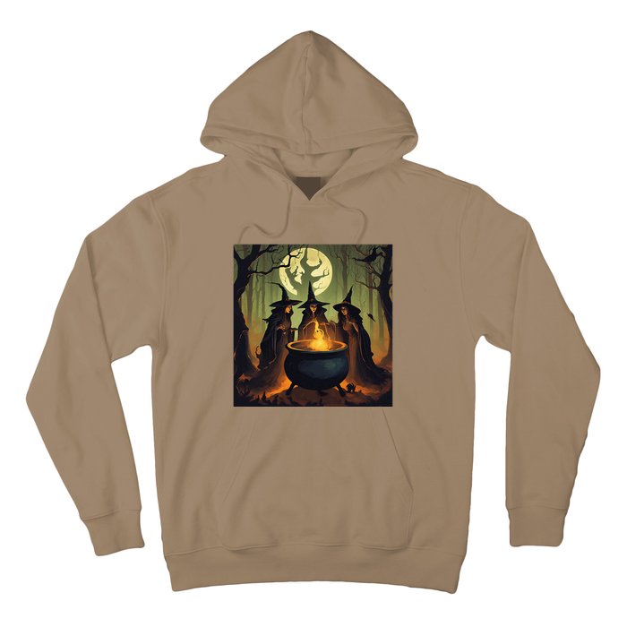 Halloween Witch Witches Gather Fall Casual Hoodie