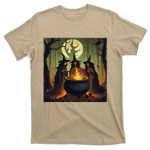 Halloween Witch Witches Gather Fall Casual T-Shirt