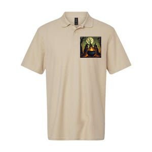 Halloween Witch Witches Gather Fall Casual Softstyle Adult Sport Polo