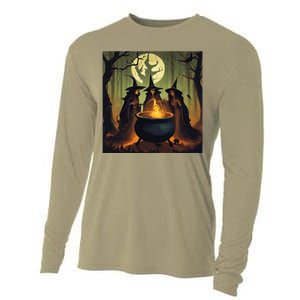 Halloween Witch Witches Gather Fall Casual Cooling Performance Long Sleeve Crew