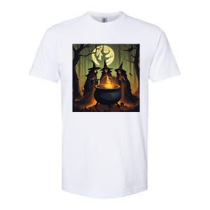 Halloween Witch Witches Gather Fall Casual Softstyle CVC T-Shirt