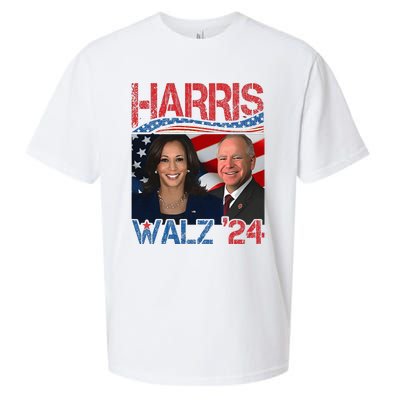 Harris Walz Waltz 2024 Distressed Sueded Cloud Jersey T-Shirt