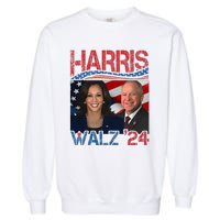 Harris Walz Waltz 2024 Distressed Garment-Dyed Sweatshirt