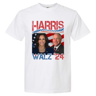 Harris Walz Waltz 2024 Distressed Garment-Dyed Heavyweight T-Shirt