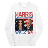 Harris Walz Waltz 2024 Distressed Long Sleeve Shirt