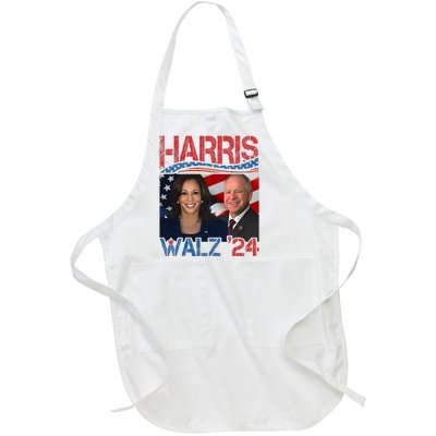 Harris Walz Waltz 2024 Distressed Full-Length Apron With Pockets