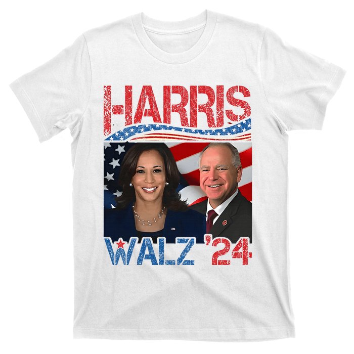 Harris Walz Waltz 2024 Distressed T-Shirt