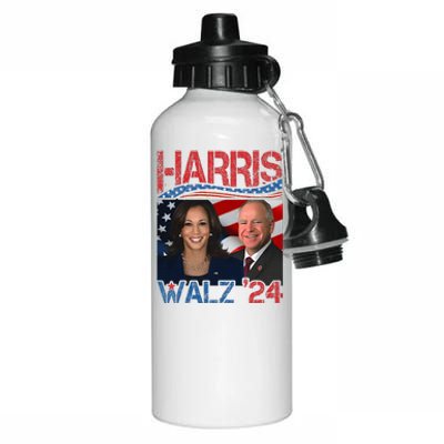 Harris Walz Waltz 2024 Distressed Aluminum Water Bottle