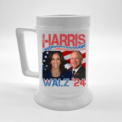 Harris Walz Waltz 2024 Distressed Beer Stein