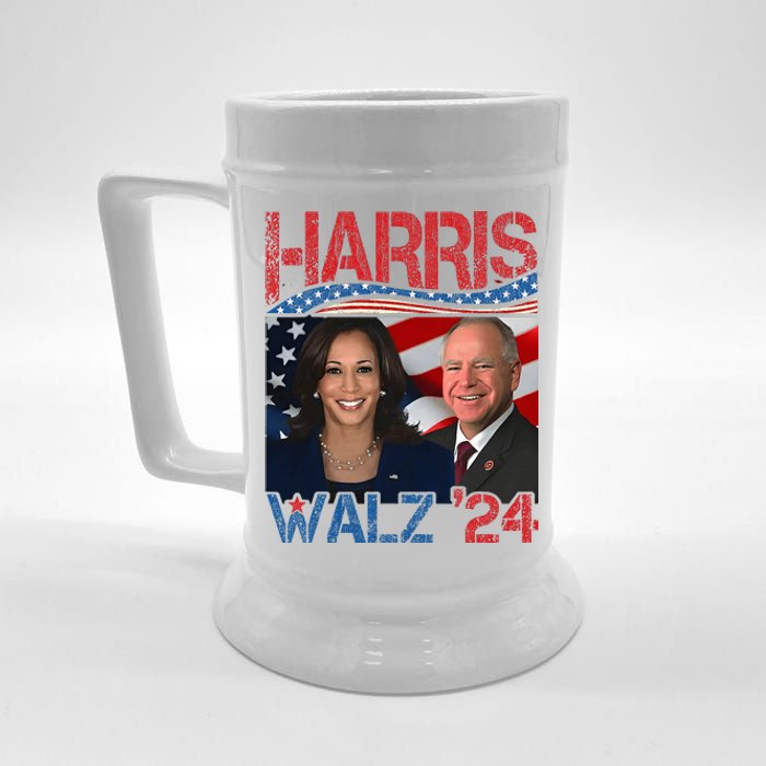 Harris Walz Waltz 2024 Distressed Beer Stein